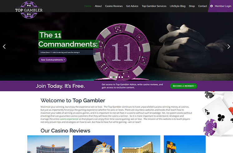 Сайт проекта Top Gambler